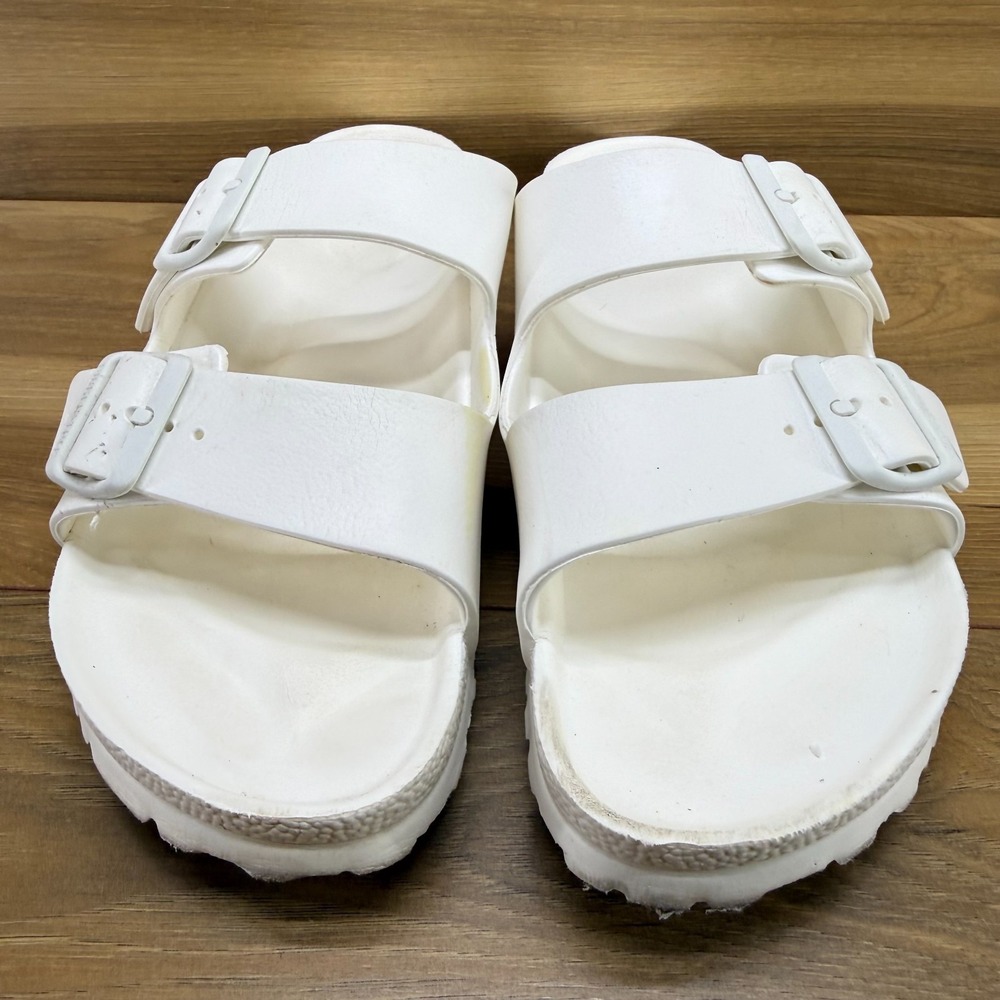 Birkenstock Arizona Eva White Sandals Womens 10 EU 41 Rubber Slides Slip On - Picture 3 of 10